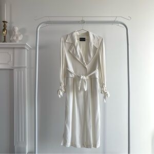 Aritzia White Trench Wrap Dress